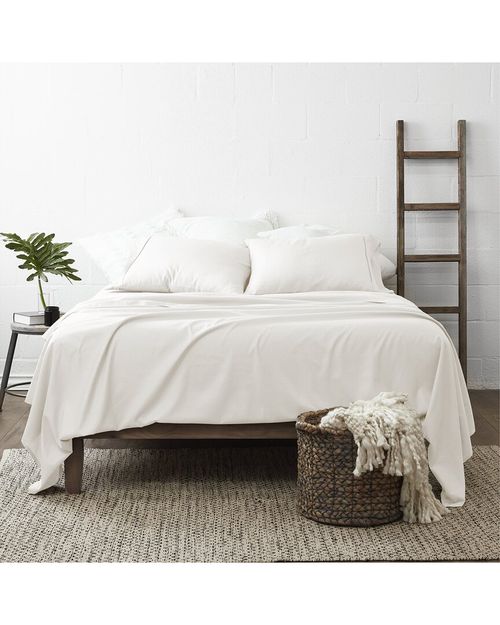 Premium Chevron Embossed 4Pc Bed Sheet Set