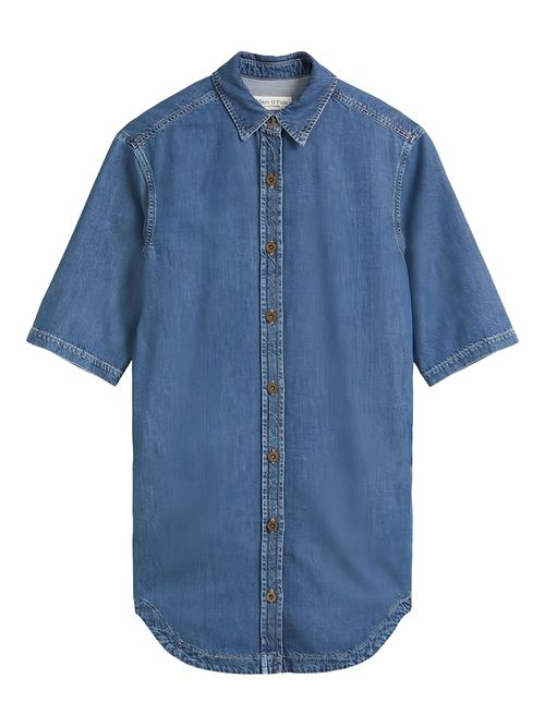 Button-up denim shirt dress - Blue