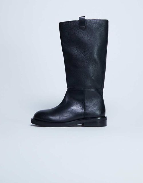 Rory real leather riding boots in black