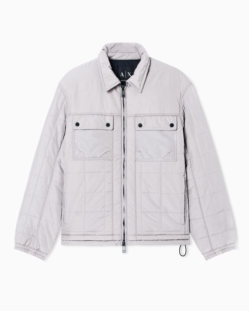Nylon Blouson with Matt Effect and Pockets