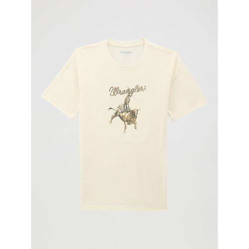 Boy's Bull Rider Graphic T-Shirt in Antique White Heather