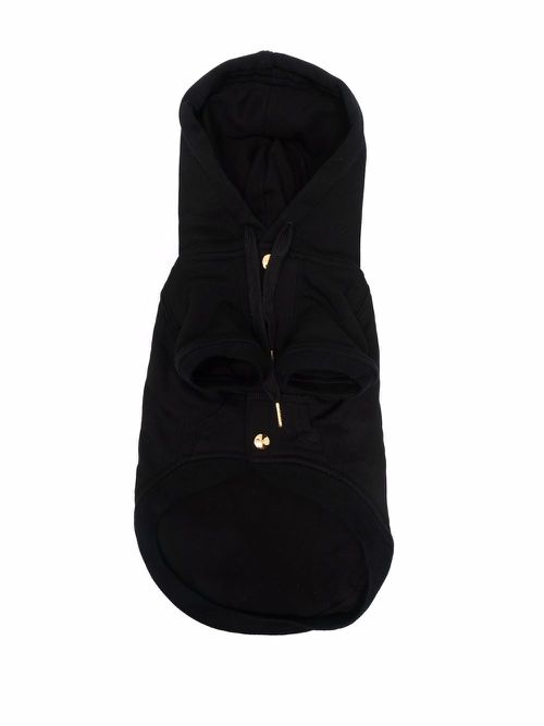 Logo-print hooded pet vest - Black