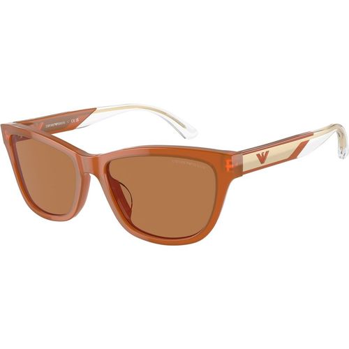 Emporio Armani Woman Emporio Armani EA4227U 609773 Sunglasses Acetate Orange Brown Cat Eye Norma