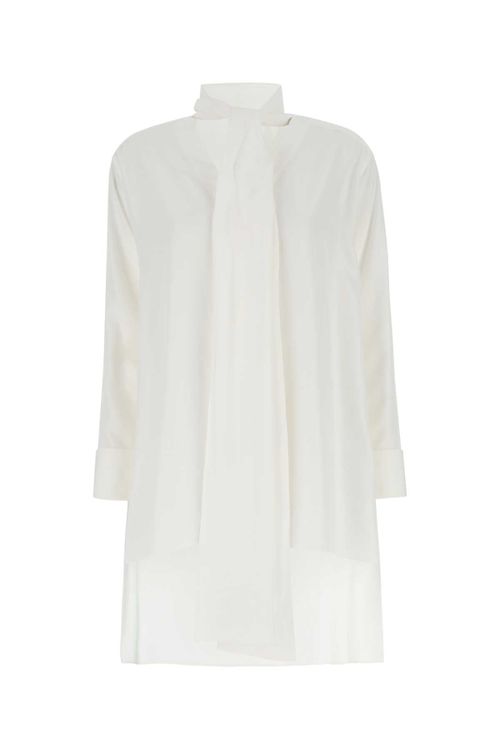 Crepe Oversize Blouse — White