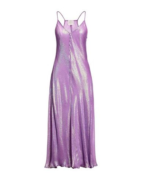 Forte_forte Woman Maxi dress Purple Size 1 Silk, Metallic fiber