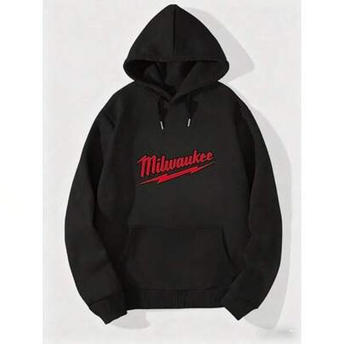 Mens Graphic Oversized Hoodies Sweatshirts Black White Options Casual Clothes Fall Fashion 2025 Pullover Sweaters Winter Clothes Milwaukee Logo Printe