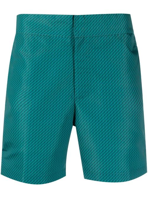 Pepe-print classic swim shorts - Green