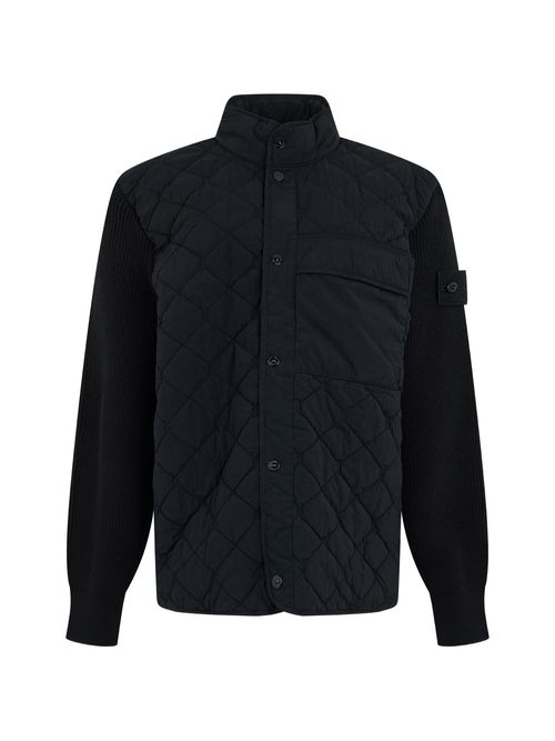 Men Quilted Panelled Jacket
