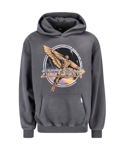Grey Graphic Hood Sweatshirt