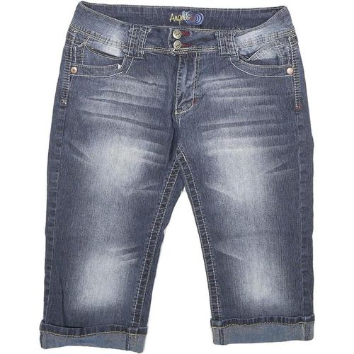 ANGELS Womens Denim Blue Casual Shorts L W30 Stylish Soft Cotton Blend