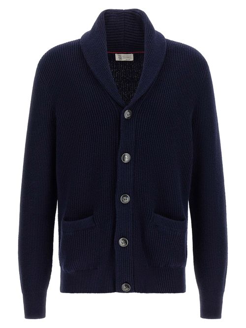 Malfilé Cotton Cardigan — Navy