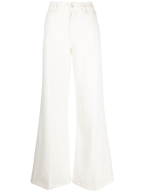 Flared tailored trousers - White