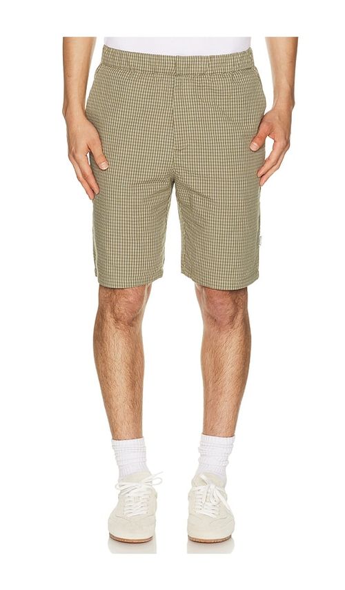 Bound Gingham Shorts in Green. S. Also in M, L, XL/1X