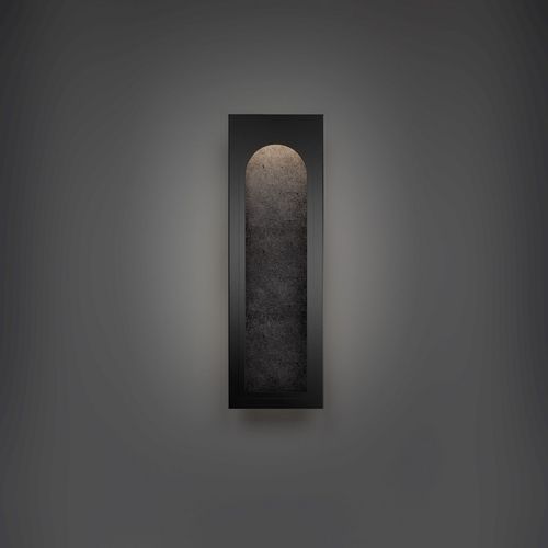 Basalt Stone Black LED Outdoor Wall Sconce from the Cadey Collection