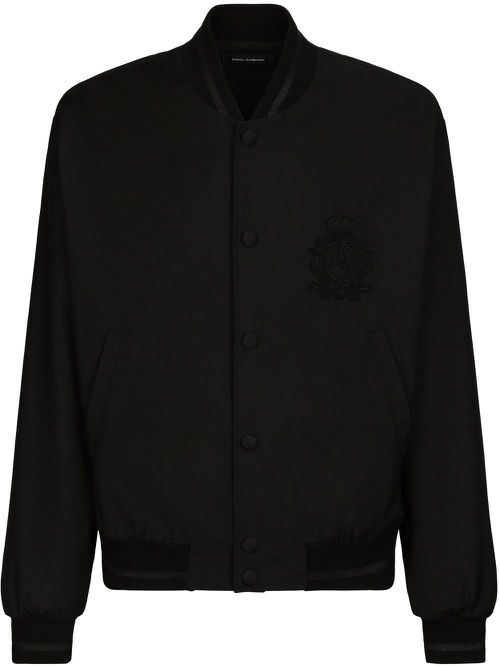 Heraldic DG patch bomber jacket - Black