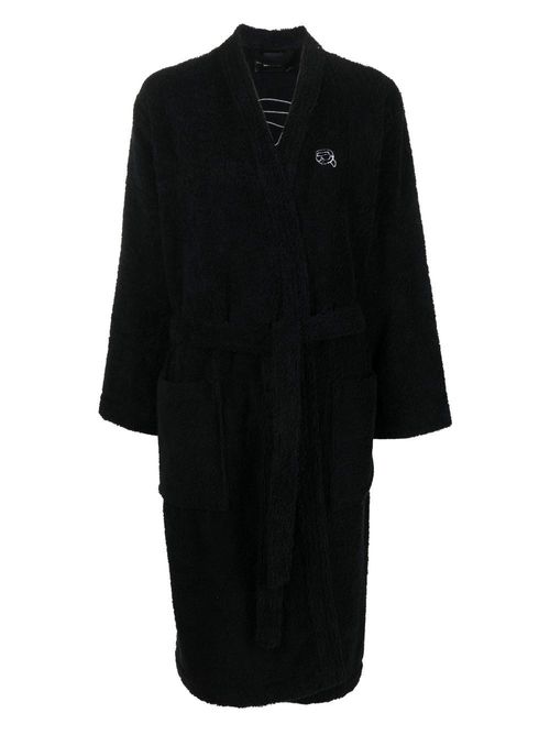 Ikonik 2.0 organic cotton-blend robe - Black