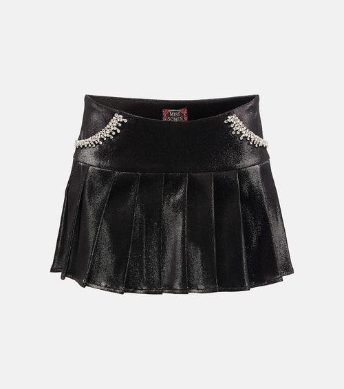 Miss Sohee Embellished wool-blend minidress