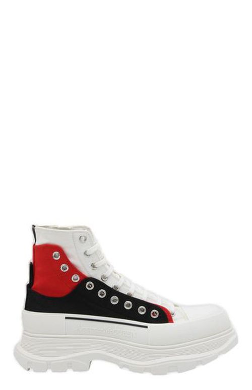 Alexander McQueen Colour-Block Lace-Up Boots