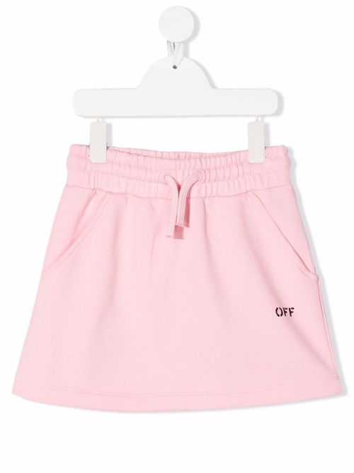 Logo-print track skirt - Pink