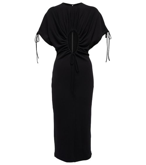 Cutout cotton midi dress