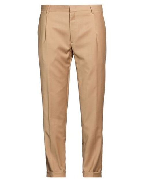 Man Pants Sand Size 40 Virgin Wool, Elastane