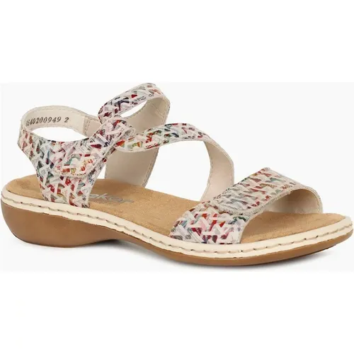 Rieker Women's Sphere Womens Riptape Sandals - Multi Colour