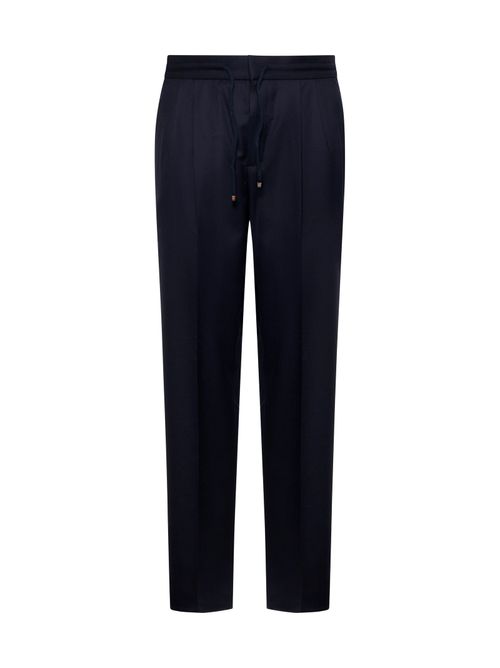 100% Cashmere Trousers — Navy