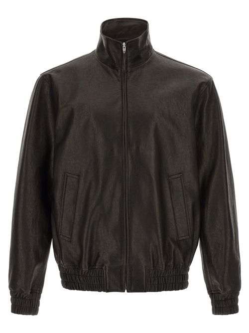 Calfskin Leather Jacket — Black