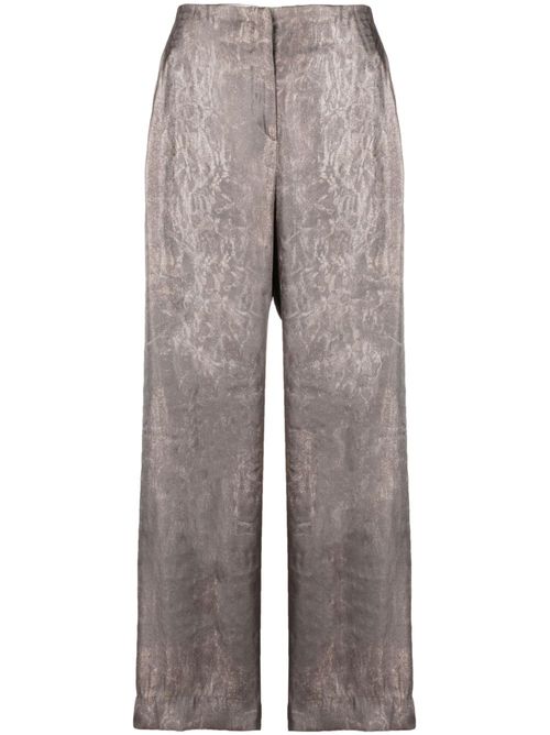 1990s distressed-print straight-leg trousers - Grey