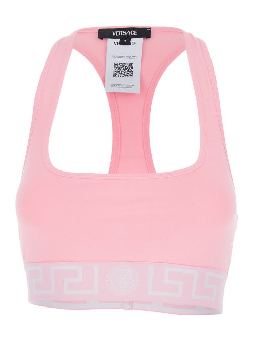 Greca Medusa Logo Tank Top — Pink