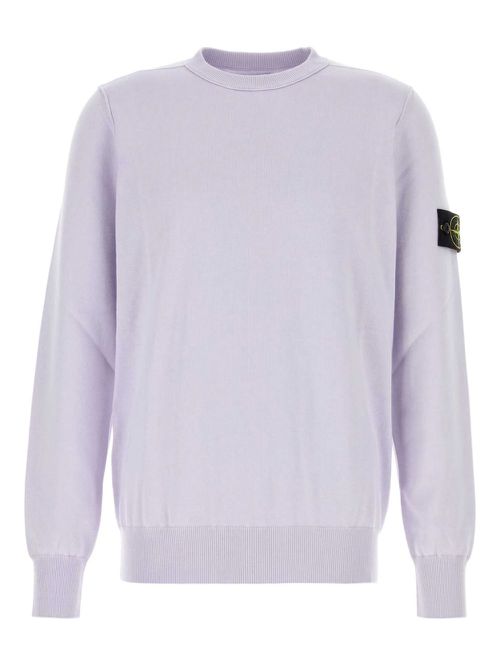 Cotton crew-neck sweatshirt - Purple