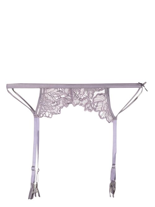 Whitney lace-overlay garter - Purple