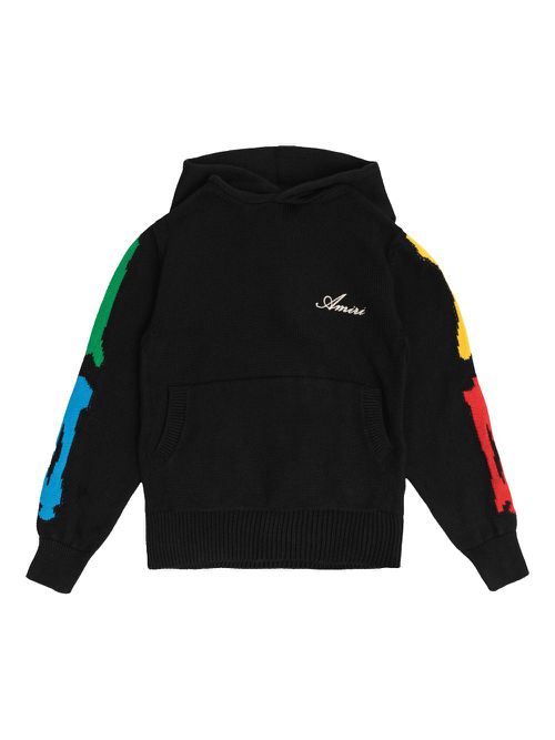 Knitted hoodie - Black