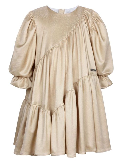 Ruffled dress - Gold