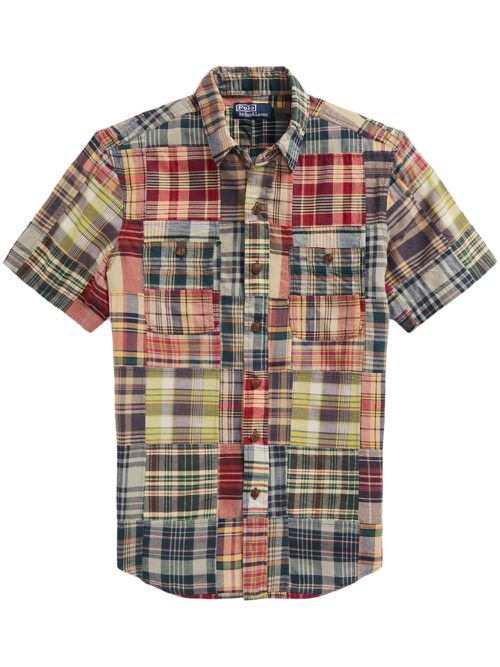 Check-pattern cotton shirt - Green