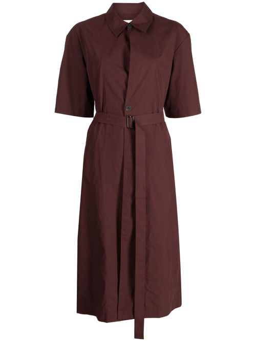 Lugana Wrapover shirtdress - Brown