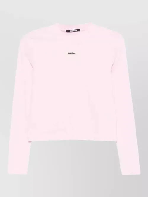 Jacquemus - grosgrain logo crew neck long sleeve t shirt