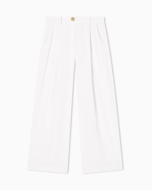 Fluid Fabric Trousers in Light Crepe