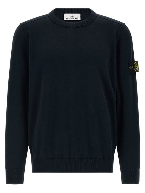 Organic Cotton Crew Neck Sweater — Navy