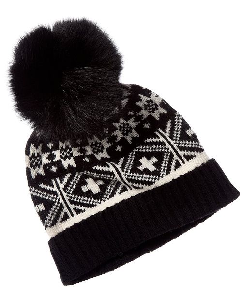 Sofiacashmere Fairisle Wool & Cashmere-Blend Hat