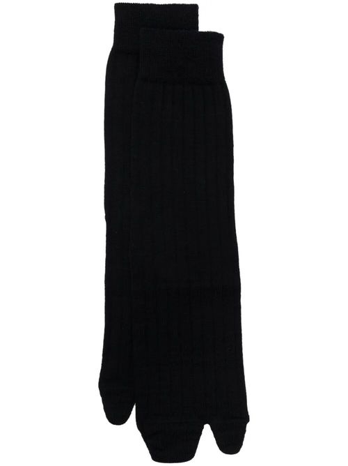 Jersey-Wool Tabi Crew-Length Socks