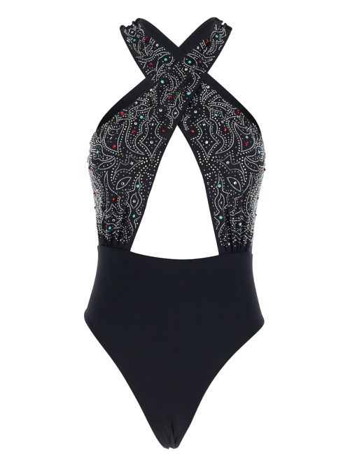 VENUJA braided-straps swimsuit - Black