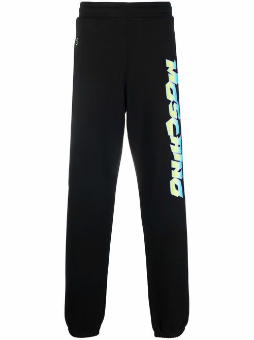 Logo-print track pants - Black