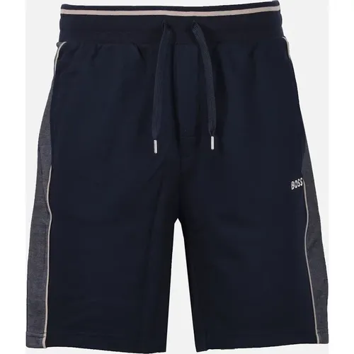 Men's Boss Tracksuit Shorts Dark Blue - Size: SIZE 2xl