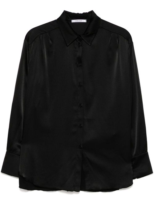 Spread collar shirt - Black
