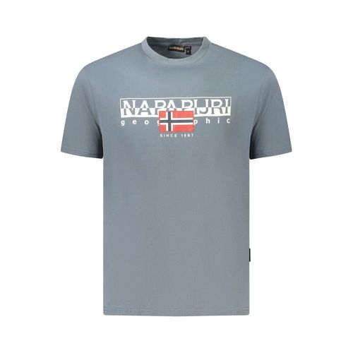 Gray Cotton Men T-Shirt - S