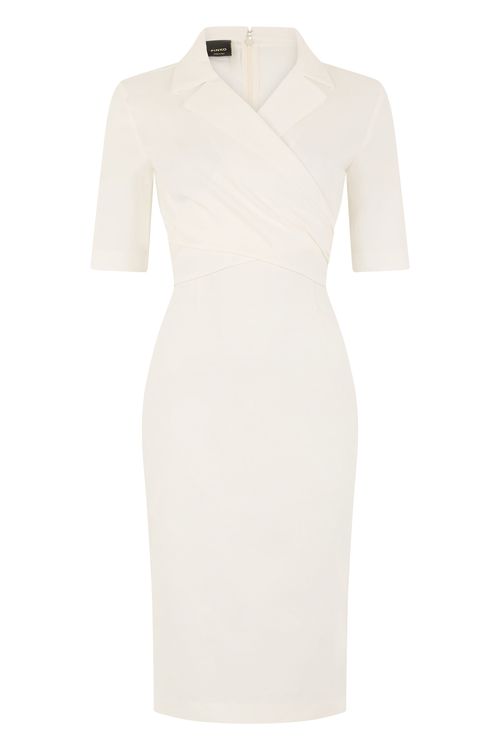 Pink Fitted Midi Dress with Bow Detail