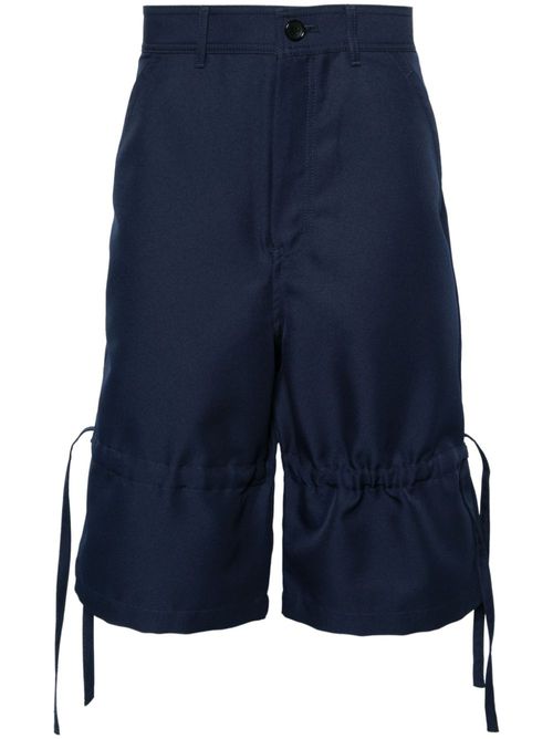 Wide-leg bermuda shorts - Blue