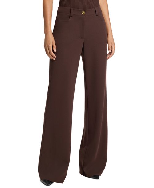Women's High-Waisted Bootcut Pants - Chocolate