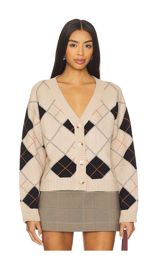 ALL THE WAYS Sara Argyle Cardigan in Nude Multi. S also in L